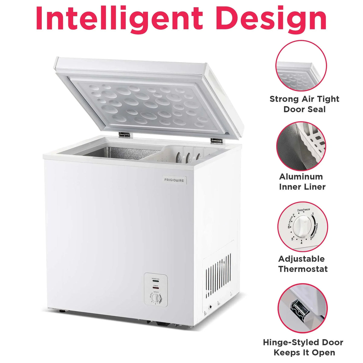 Frigidaire Chest Freezer, 2.1 Cu. Ft., White