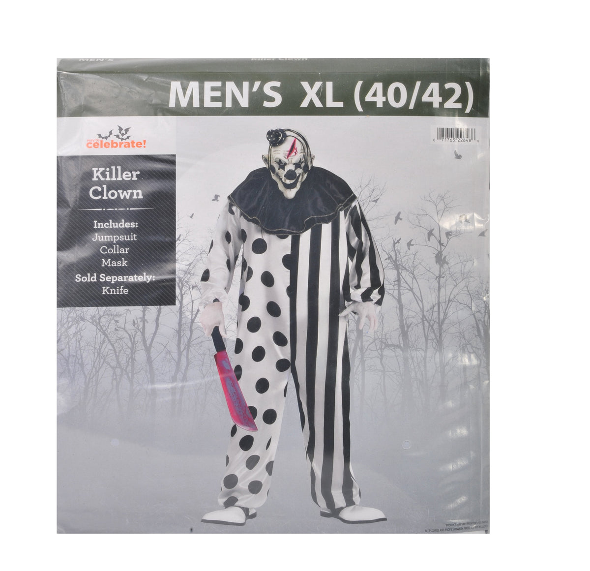 Killer Clown, Halloween Costume for Adults, by Way to Celebrate