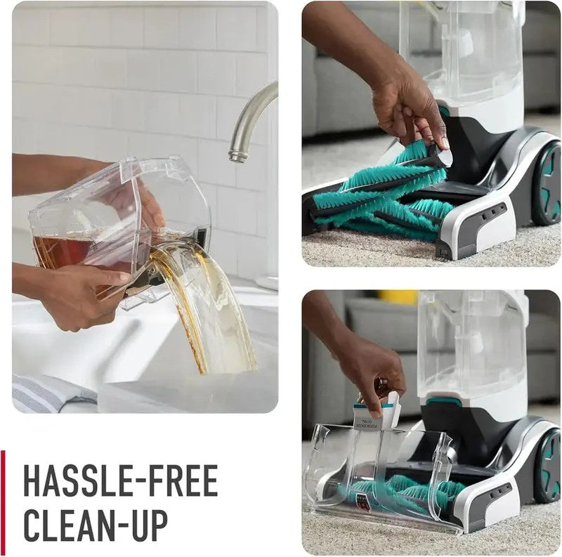 Hoover SmartWash+ Automatic Carpet Cleaner, Turquoise, 18.9 in D x 13 in W x 43.5 in H - FH52000
