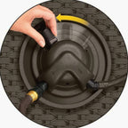 Suncast Aquawinder 125 Wicker Garden Hose Reel - Java