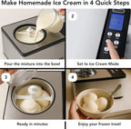 Whynter Rolled Ice Cream Maker With Compressor, 0.5-Quart Stainless Steel - ICR-300SS
