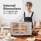 Elite Gourmet 47.5Qt 18-Slice Convection Oven - 4-Control Knobs
