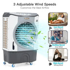 45L 3-in-1 Evaporative Air Cooler, Gray - 26.5 x 16 x 40 inch
