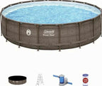 Coleman 18 x 48 Power Steel Frame Above-Ground Swimming Pool Set