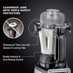 Hamilton Beach Professional 4-In-1 Juicer Mixer Grinder, 1400 Watt, 120V, 3 Leakproof Jars - 58770