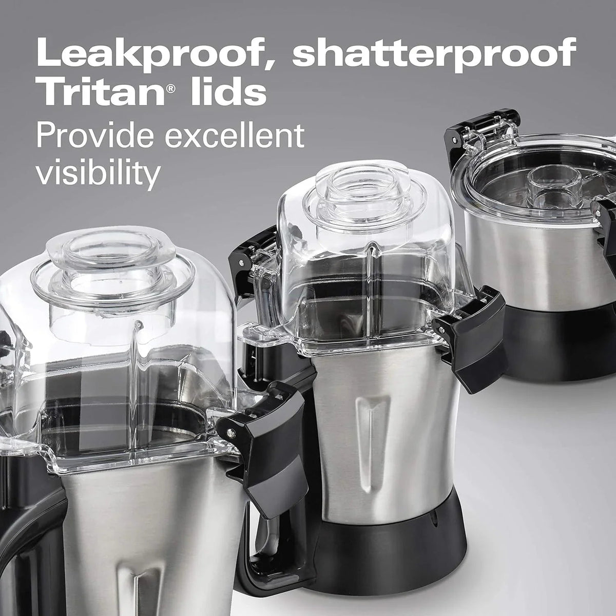 Hamilton Beach Professional 4-In-1 Juicer Mixer Grinder, 1400 Watt, 120V, 3 Leakproof Jars - 58770