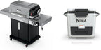 5-in-1 Electric and Propane 3-Burner Outdoor Grill and Smoker, Stainless Steel