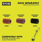 RYOBI ONE+ 18V Cordless Outdoor Patio Cleaner With 2.0 Ah Battery And Charger