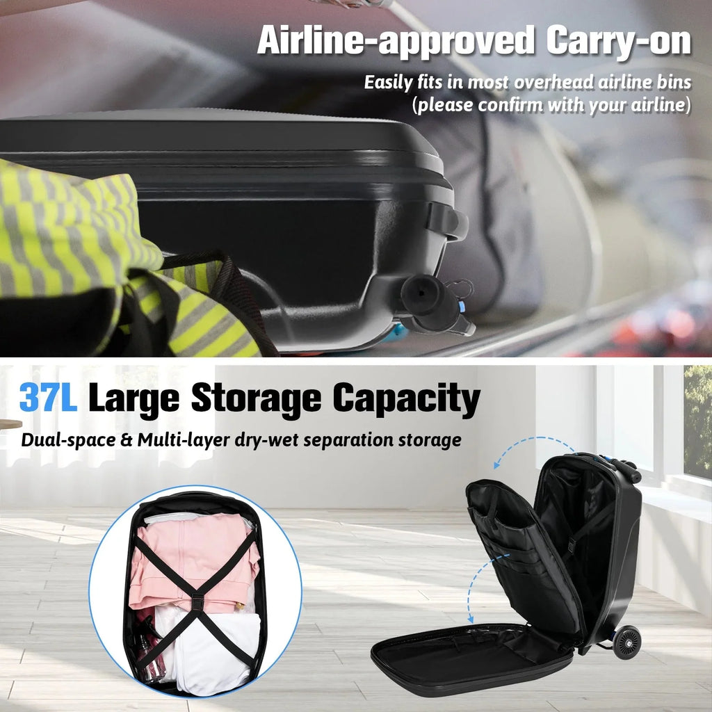 Advwin Scooter Luggage, 37 L, Pink