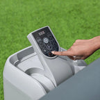 Coleman 4 To 6 Person Square Inflatable Hot Tub With 114 AirJets, Gray - 15442