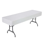 Lifetime 4 8-Foot Rectangle Folding Tables And 32 Chairs Set, White Granite - 80147