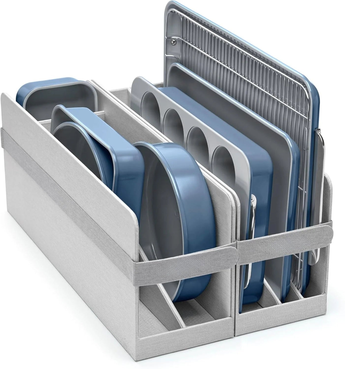 Nonstick Ceramic Bakeware Set, 11 Pieces, Navy - Aluminized Steel