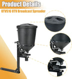UTV Broadcast Spreader, 150 lb Capacity, Black - UTVS16