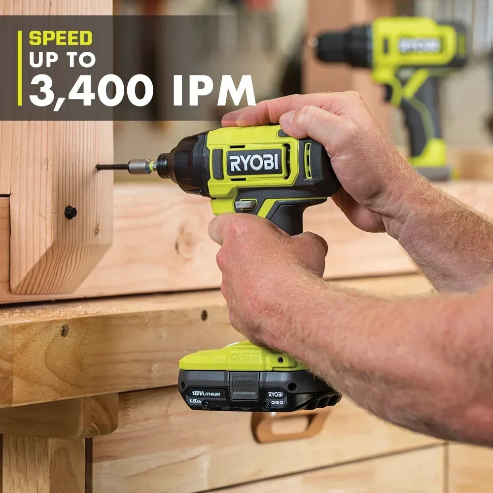 RYOBI 18V ONE+ 12-Tool Combo Kit - (2) 4Ah and 1.5Ah Batteries