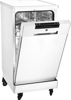 RCA Portable Dishwasher, 18in Wide, 8 Place Settings, White - RDW1809-WHITE
