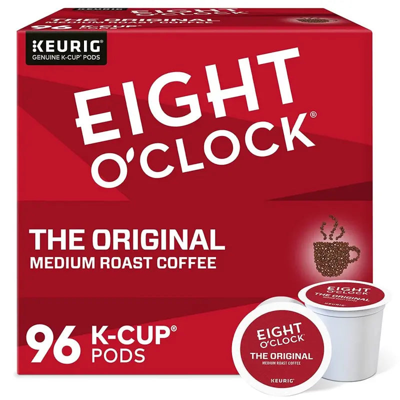 Eight O'Clock Coffee The Original Medium Roast Recyclable K-Cup Pods, 96 Count