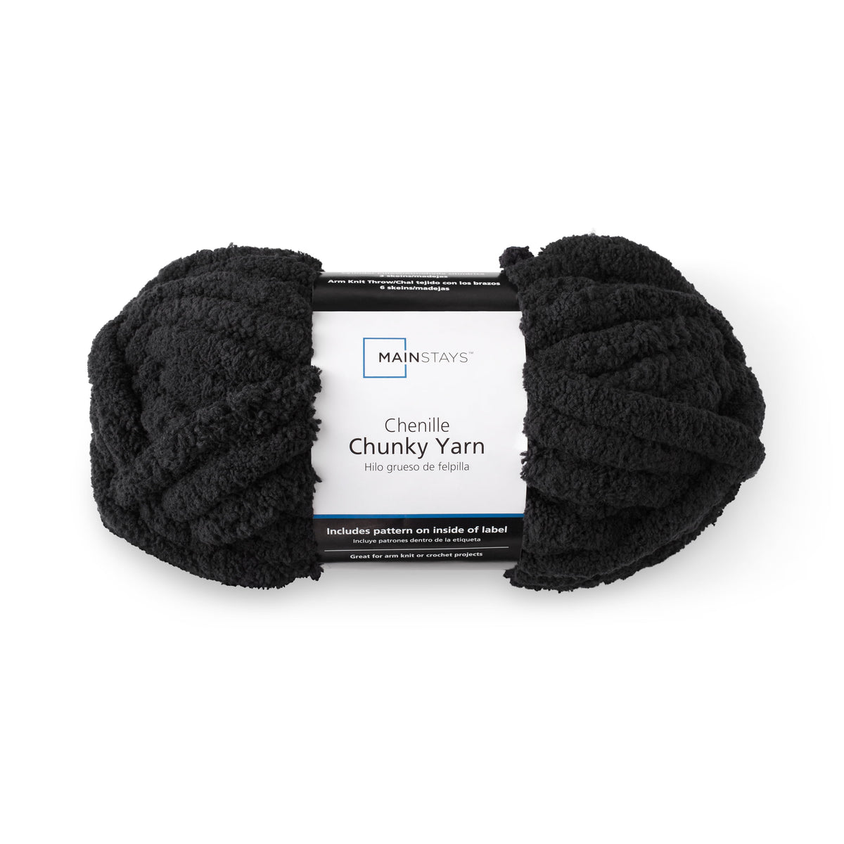 Mainstays Chunky Chenille Yarn, 31.7 yd, 100% Polyester, Super Bulky