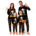 NIPAXO Family Matching Halloween Pajamas Set - Spooky Cute Skeleton & Pumpkin Graphic Long Sleeve Sleepwear for Adults, Kids & Toddlers
