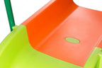 PLATPORTS Outdoor Playground Slide, 10 Ft, 123.59 in L x 58.5 in W x 60.45 in H, Orange/Green, Ages 4-8