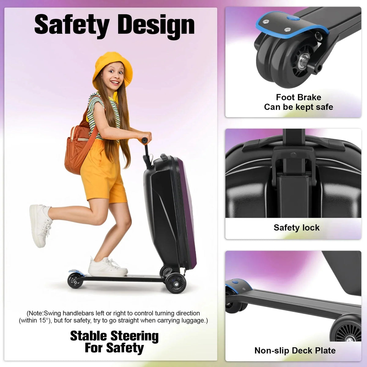 Advwin Scooter Luggage, 37 L, Pink