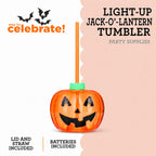 Light-Up Jack-o'-Lantern Tumbler, Multicolor, 15.9 oz, Halloween by Way To Celebrate