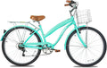 WEIZE 26 Inch 7-Speed High-Carbon Steel Beach Cruiser Bike