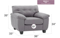 Glory Furniture Gallant Chair, Gray - G912A-C