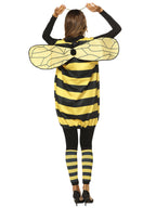 Bee Costume for Women Halloween Costume Bee Dress with Wings Headband Leg Sleeves Funny Costume