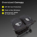 Jeep Destination Ultralight Side x Side Double Stroller, 80 Pounds Total - Destination