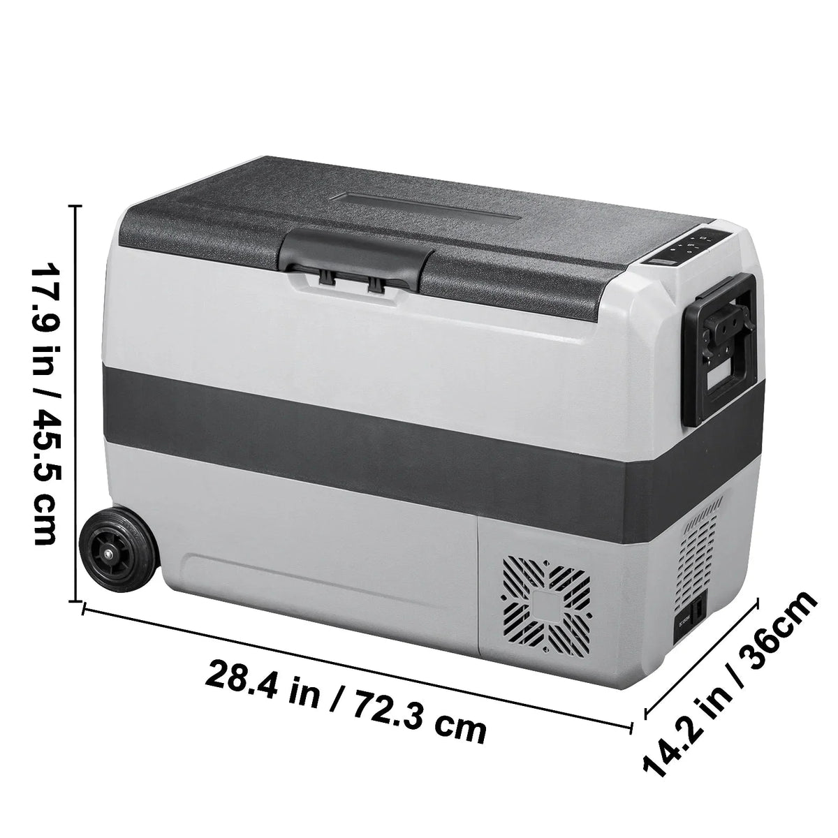 VEVOR Dual-Zone Car Refrigerator Freezer, 48QT - T45K