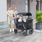 Cochildor 4 Seater All-Terrain Wagon Stroller, 300 lb Capacity, Light Grey - ST4N