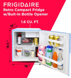 Frigidaire Retro Compact Refrigerator 1.6 cu ft 16 in D x 18 in W x 18.5 in H Moonlight - EFR176