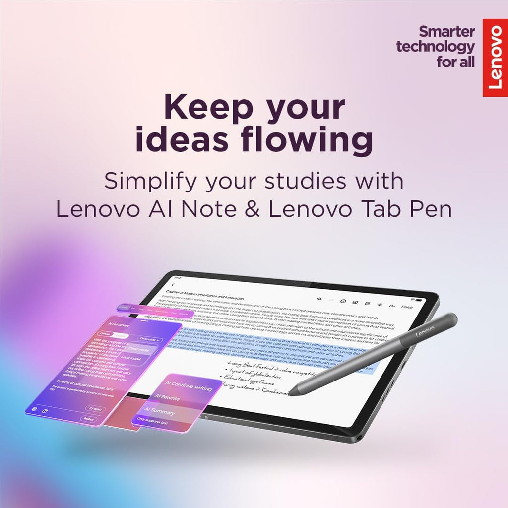 Lenovo Tablet 11 inch 2.5K IPS Touchscreen, 90Hz, 8 GB Memory, 256 GB Storage - Idea Tab
