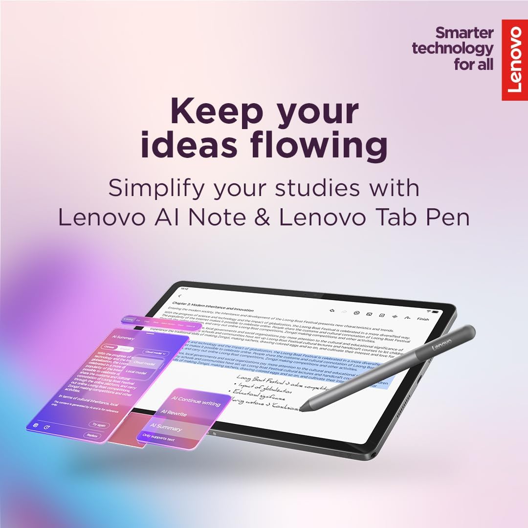 Lenovo Tablet 11 inch 2.5K IPS Touchscreen, 90Hz, 8 GB Memory, 256 GB Storage - Idea Tab
