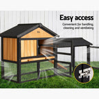 i.Pet Extra Large Wooden Outdoor Chicken Coop Rabbit Hutch With Run