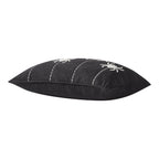 My Texas House Halloween Hanging Spiders Oblong Decorative Pillow, Black and Ivory, 14" x 20"