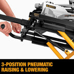 DEWALT Rolling Miter Saw Stand With Wheels, Yellow - DWX726