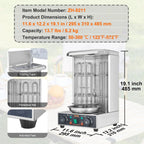 KFFKFF Electric Shawarma Rotisserie Grill 1700W 2 Burners Stainless Steel - ZH-9211
