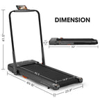 MaxKare 2-in-1 Folding Under Desk Treadmill, 2.5HP, 7.5MPH, 265 lbs Capacity