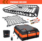 MeeFar Roof Cargo Basket 51 x 36 x 5 in with Waterproof Bag - MF-BSK-AND-BAG