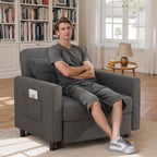 3-in-1 Convertible Pullout Sleeper Chair Bed - 75in x 26in x 17in