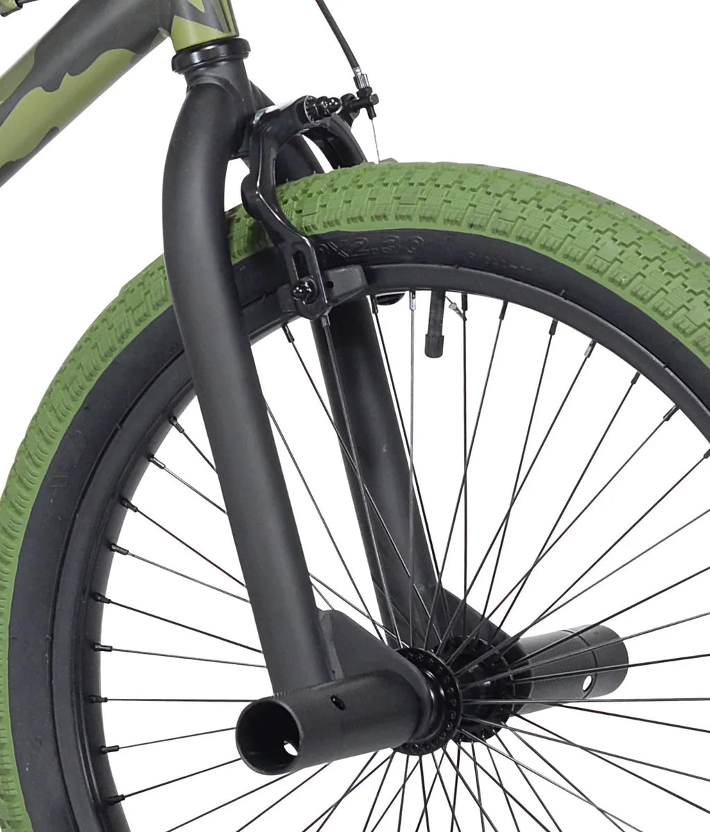 Kent BMX Kids Bicycle 20in Green Camouflage - Incognito