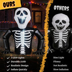 Ktaxon 6' Halloween Inflatables Skeleton Outdoor Halloween Decoration Emerging Large Skeleton