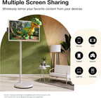 32-Inch Portable Rolling Touch Screen TV, 1080P FHD, Android 13, 8G RAM+128G Storage - SW3295T