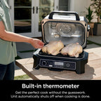 Ninja Outdoor Woodfire Pro XL 4-in-1 Grill BBQ Smoker Air Fryer & Bake, Dark Grey - OG850