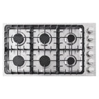 4-Piece Kitchen Appliance Package - 36 in Gas Cooktop, 24 in Electric Wall Oven, 24 in Microwave Drawer, Energy Star French Door Refrigerator