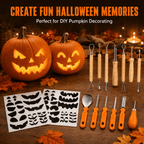 Halloween Pumpkin Carving Kit Pumpkin Carving Stickers Professional Detail Sculpting Tools Double-Side Sculpting Tool for Halloween Decoration