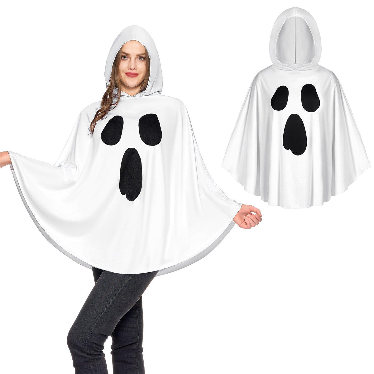 Joyfy Women Pumpkin Poncho Costume Adult, Pumpkin Costume Halloween Costumes for Women Fancy Dress Cosplay