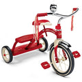 Radio Flyer Classic Red Dual Deck Tricycle, 12 Inch Front Wheel, Red, Ages 2.5-5 Years