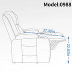 Lazy Boy Power Lift Recliner Chair With Massage, Lumbar Heating, USB Port And Cup Holders - Single Motor